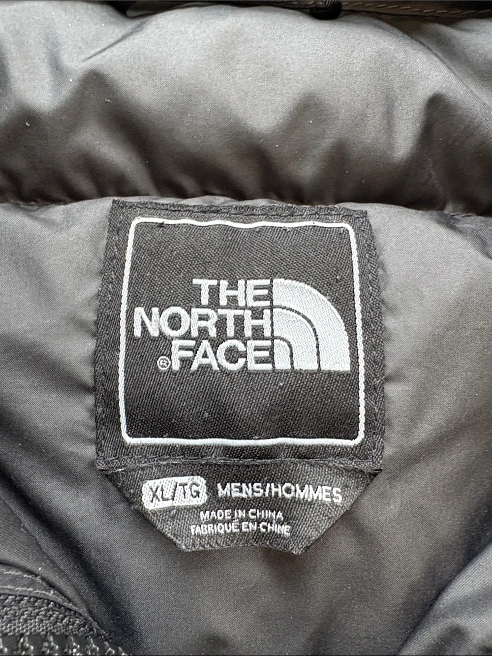 North Face 550 Down Hybrid Black Quilted Puffer JacketMens XL